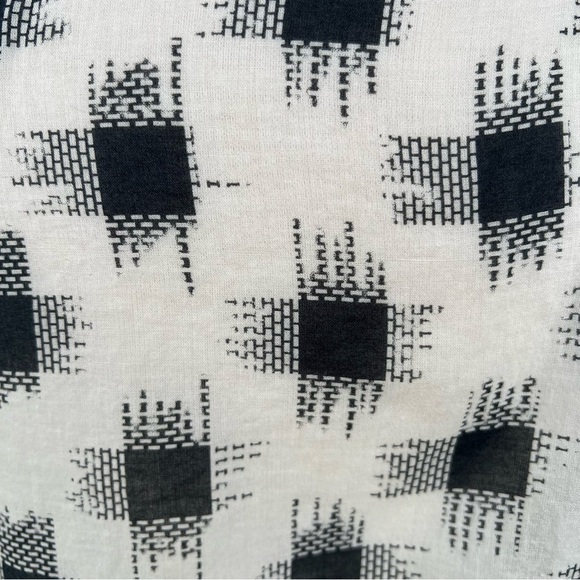 CP Shades Dolman Sleeve Popover Cotton Crop Top Square Crosshatch XS Boxy GUC - Picture 5 of 11